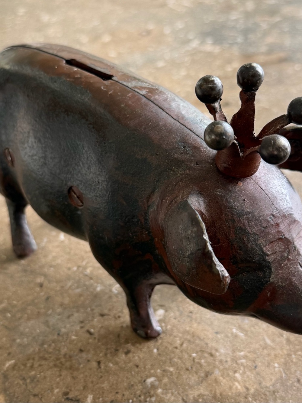VERY RARE Jan Barboglio Crowned Pig Bank - Picture 6 of 11